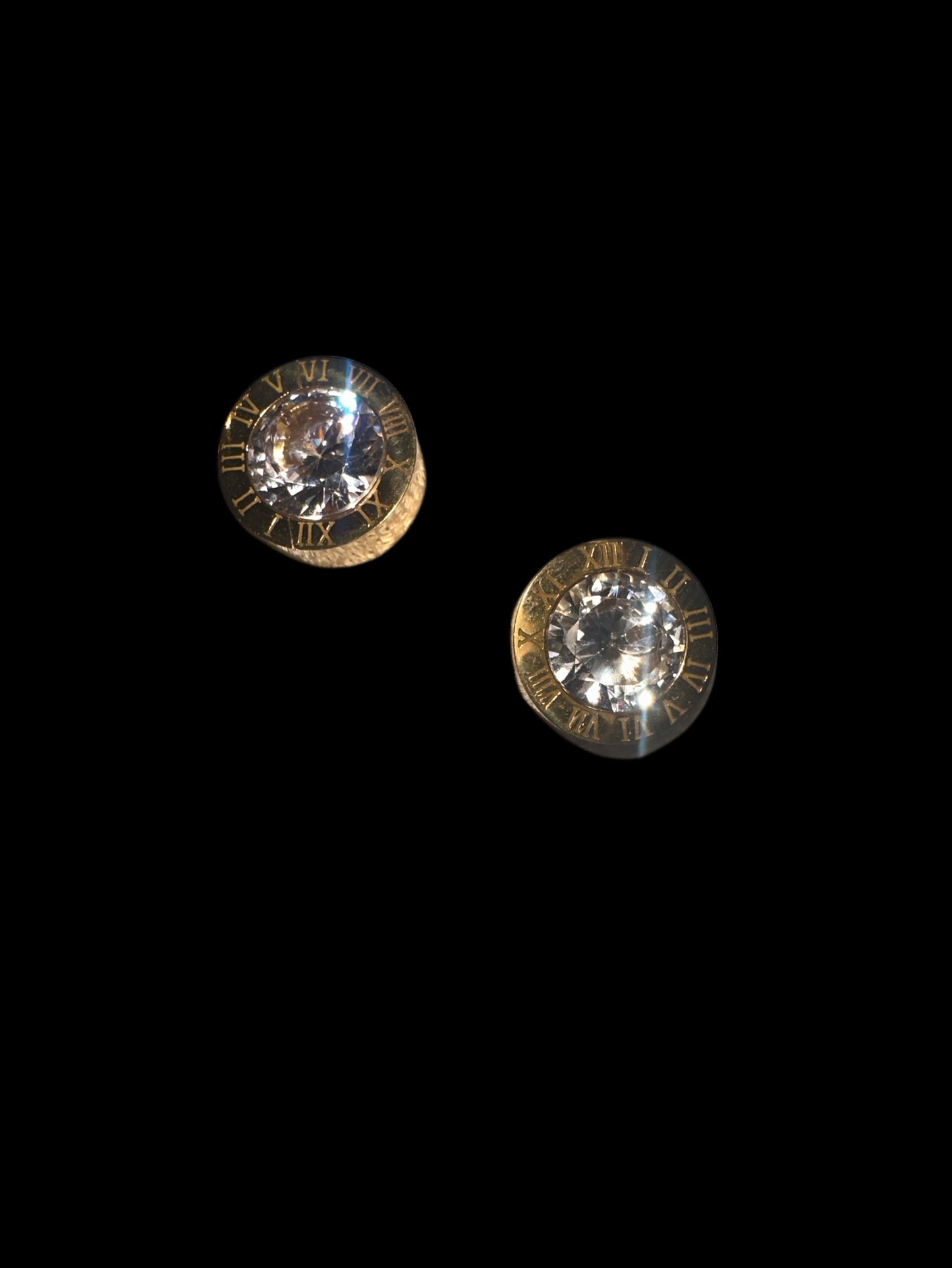 Pendientes brillantes redondos